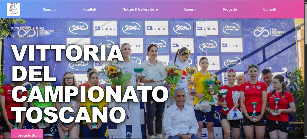 Team Fabiana Luperini website screenshot